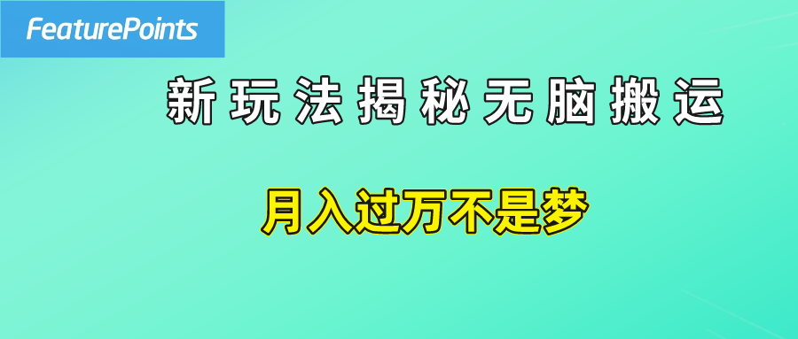 简单操作，每天50美元收入，搬运就是赚钱的秘诀！-知联副业