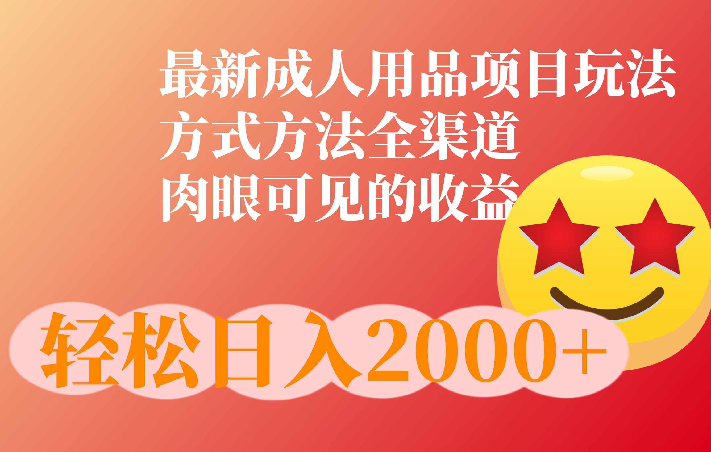 成人用品项目最新玩法，方式方法全渠道-知联副业
