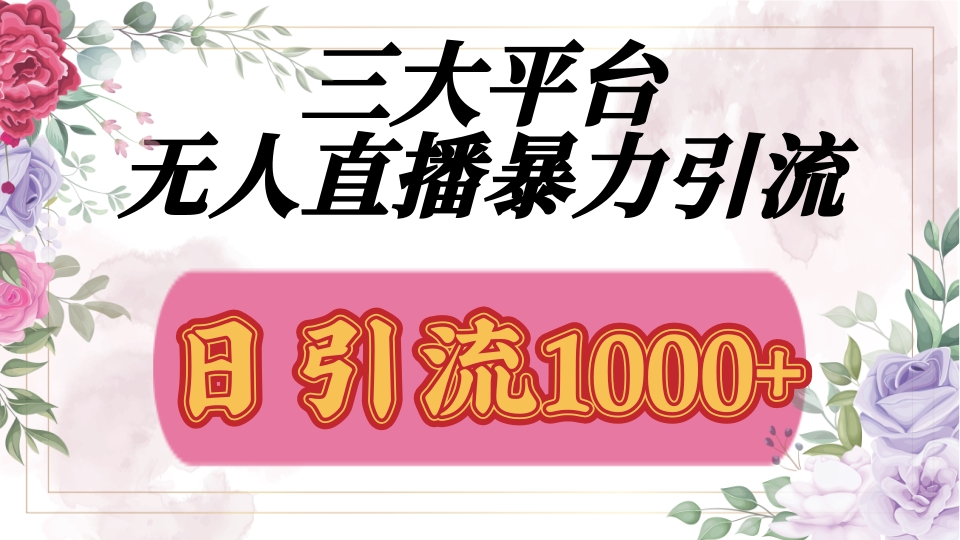 抖音，快手，视频号全平台通用，无人直播引流法，利用图片,模板,整套话术挂机全天支持矩阵操作，无限设备多开，超暴力引流，1000+高质量精准创业粉-知联副业