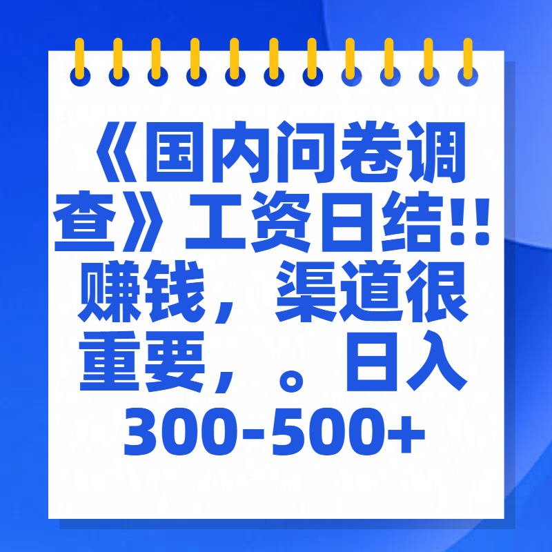 问卷调查答题，一个人在家也可以闷声发大财，小白一天2张，【揭秘】-知联副业