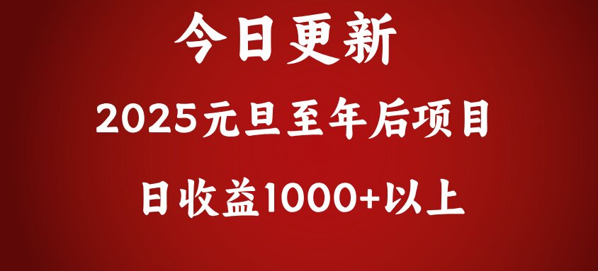 翻身项目，日收益1000+以上-知联副业