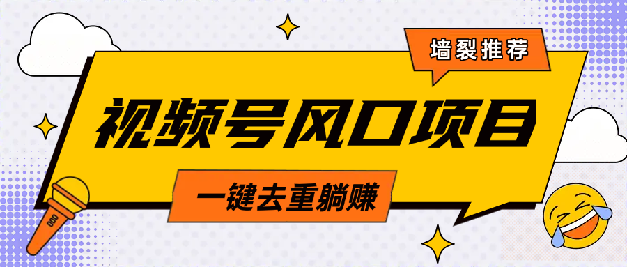 视频号风口蓝海项目，中老年人的流量密码，简单无脑，一键去重，轻松月入过万-知联副业