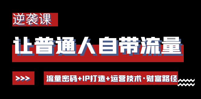 【副业项目4534期】让普通人自带流量的逆袭课：流量密码+IP打造+运营技术·财富路径-知联副业