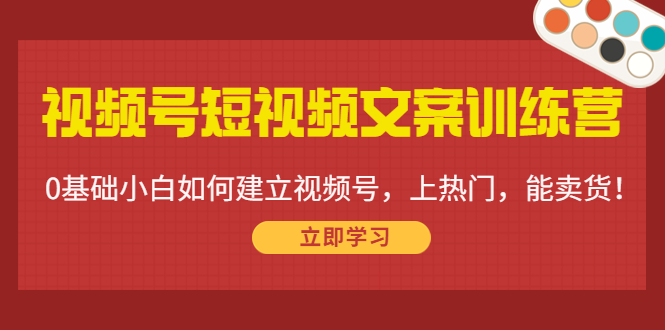 【副业项目4549期】视频号短视频文案训练营：0基础小白如何建立视频号，上热门，能卖货-知联副业