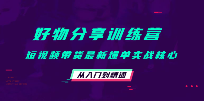 【副业项目4585期】好物分享训练营：短视频带货最新爆单实战核心，从入门到精通-知联副业