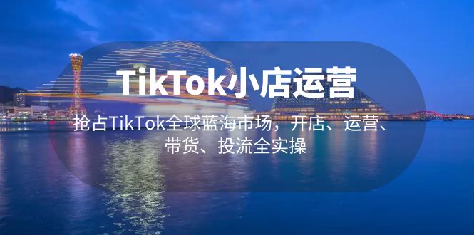 【副业项目5340期】TikTok小店运营 抢占TikTok全球蓝海市场，开店、运营、带货、投流全实操-知联副业