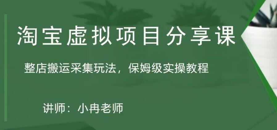 【副业项目5253期】淘宝虚拟整店搬运采集玩法分享课：整店搬运采集玩法，保姆级实操教程-知联副业