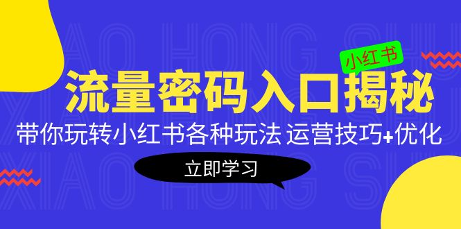 【副业项目5322期】小红书流量密码入口揭秘：带你玩转小红书各种玩法 运营技巧+优化-知联副业