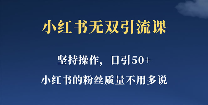 【副业项目5739期】小红书无双课一天引50+女粉，不用做视频发视频，小白也很容易上手拿到结果-知联副业