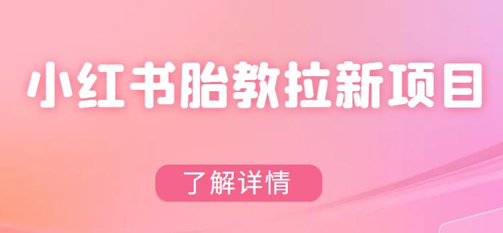 【副业项目6099期】小红书胎教网盘拉新项目，可在私域变现两次（作品制作教程+素材）-知联副业