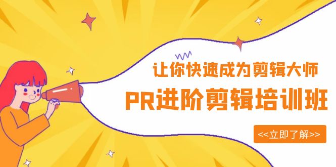 【副业项目6160期】PR进阶剪辑培训班，让你快速成为剪辑大师 12节视频课程+素材！-知联副业