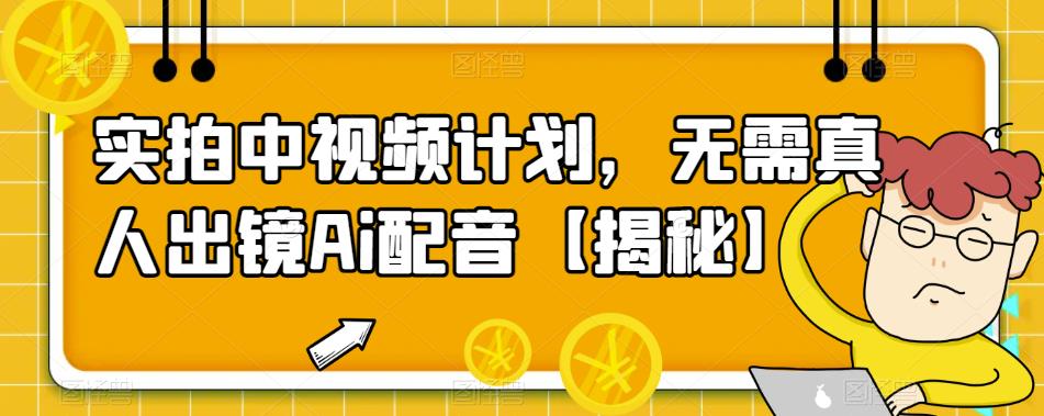 【副业项目6165期】实拍中视频计划，无需真人出镜Ai配音【揭秘】-知联副业