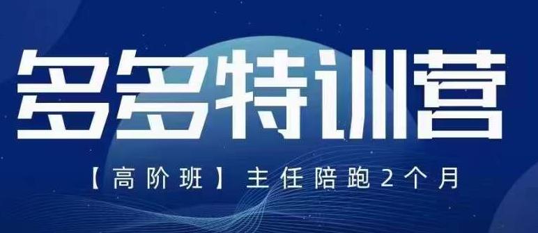 【副业项目6086期】纪主任·5月最新多多特训营高阶班，玩法落地实操，多多全掌握-知联副业