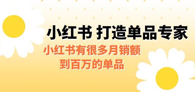 【副业项目6703期】某公众号付费文章《小红书打造单品专家》小红书有很多月销额到百万的单品-知联副业