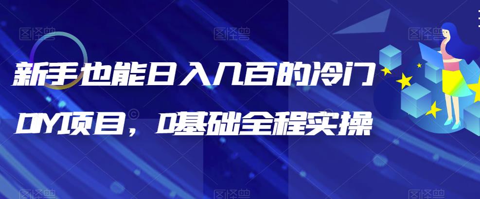 【副业项目6865期】新手也能日入几百的冷门DIY项目，0基础全程实操【揭秘】-知联副业