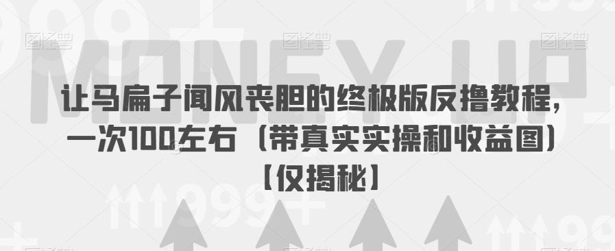【副业项目6849期】让马扁子闻风丧胆的终极版反撸教程，一次100左右（带真实实操和收益图）【仅揭秘】-知联副业