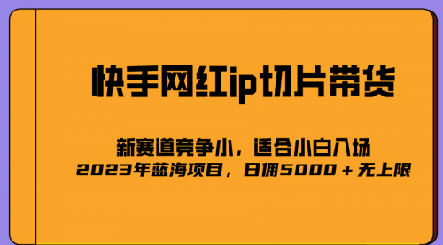 【副业项目7037期】2023爆火的快手网红IP切片，号称日佣5000＋的蓝海项目，二驴的独家授权-知联副业