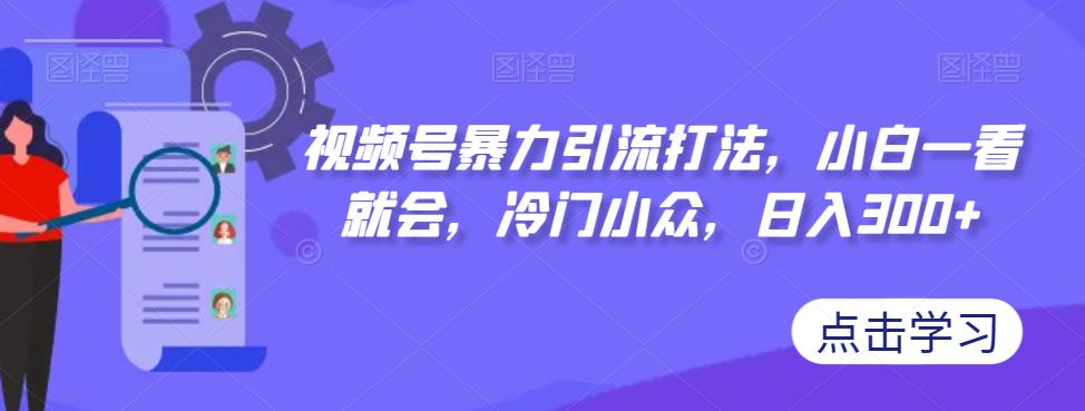 【副业项目7417期】视频号暴力引流打法，小白一看就会，冷门小众，日入300+【揭秘】-知联副业