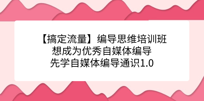 【副业项目7456期】编导思维培训班，想成为优秀自媒体编导先学自媒体编导通识1.0-知联副业