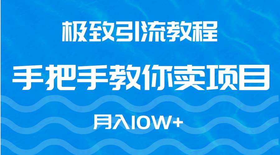 极致引流教程，手把手教你卖项目，月入10W+-知联副业