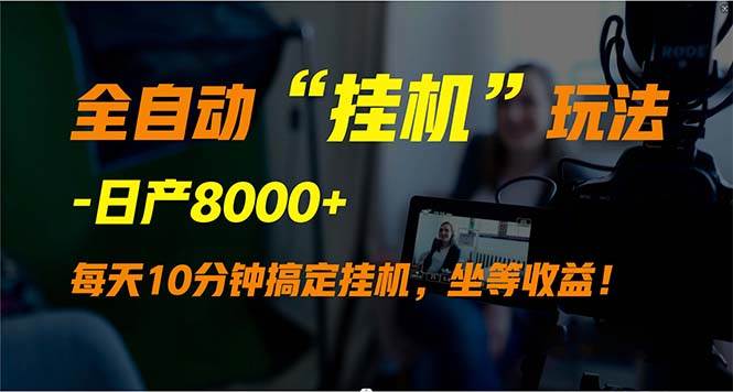 全自动“挂机”玩法，实现睡后收入，日产8000+-知联副业