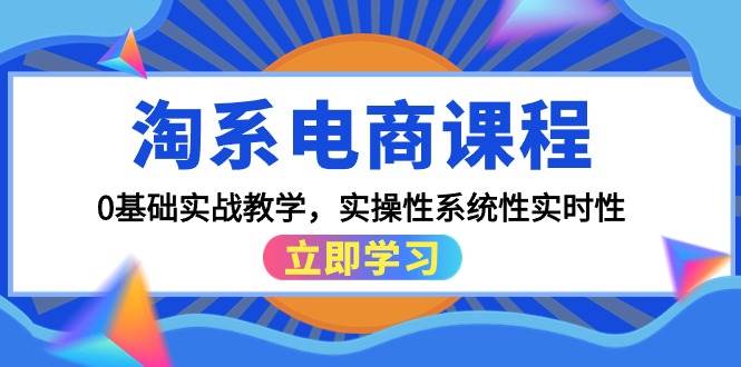 淘系电商课程，0基础实战教学，实操性系统性实时性（15节课）-知联副业