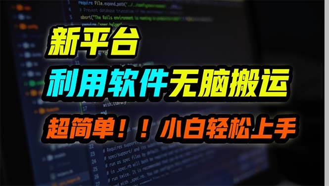 新平台用软件无脑搬运，月赚10000+，小白也能轻松上手-知联副业