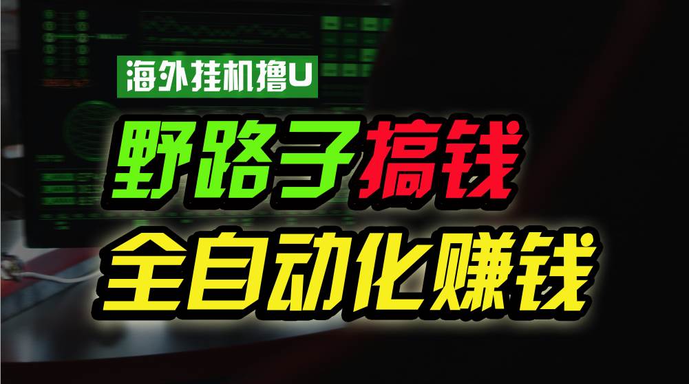 海外挂机撸U新平台，日赚8-15美元，全程无人值守，可批量放大，工作室内…-知联副业