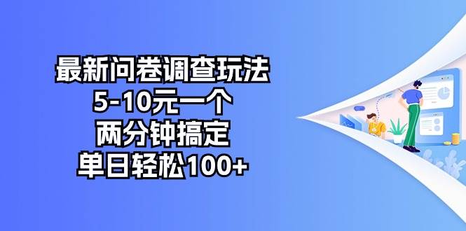 最新问卷调查玩法，5-10元一个，两分钟搞定，单日轻松100+-知联副业