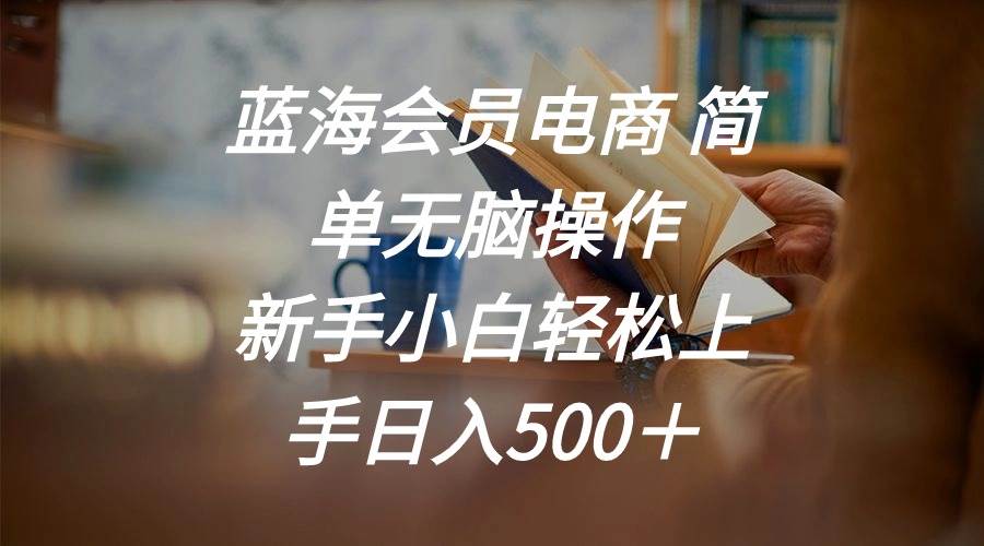 蓝海会员电商 简单无脑操作 新手小白轻松上手日入500＋-知联副业