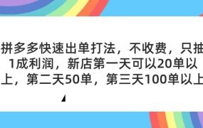 拼多多2天起店,只合作不卖课不收费,上架产品无偿对接,只需要你回...-知联副业