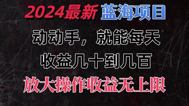 有手就行的2024全新蓝海项目，每天1小时收益几十到几百，可放大操作收…-知联副业