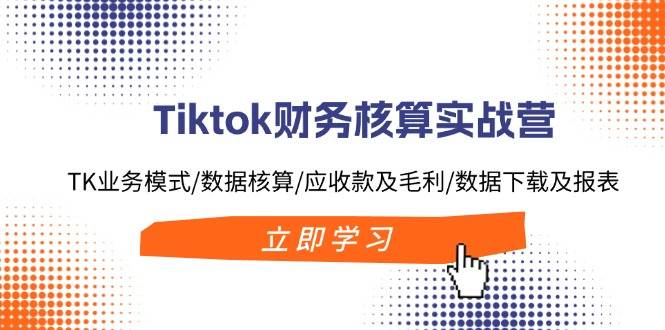 Tiktok财务核算实战营：TK业务模式/数据核算/应收款及毛利/数据下载及报表-知联副业