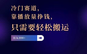 冷门赛道,靠播放量挣钱,只需要轻松搬运,日赚300+-知联副业