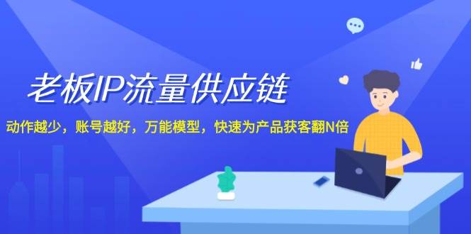 老板 IP流量 供应链，动作越少，账号越好，万能模型，快速为产品获客翻N倍-知联副业