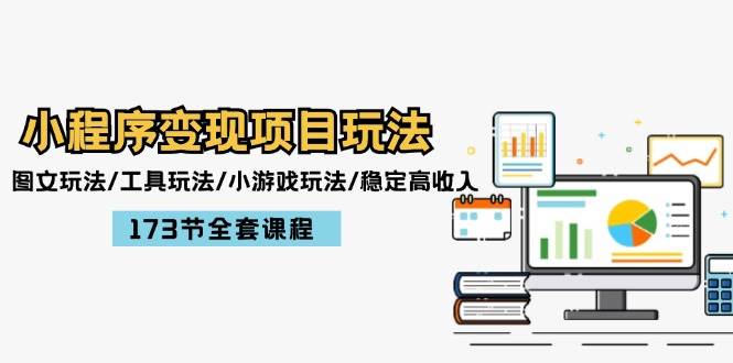 小程序变现项目玩法：图文玩法/工具玩法/小游戏玩法/稳定高收入/173节课程-知联副业