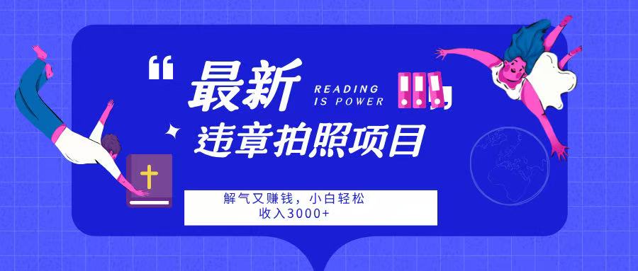 最新违章拍照项目，解气又赚钱，随手一拍，轻松收入3000-知联副业