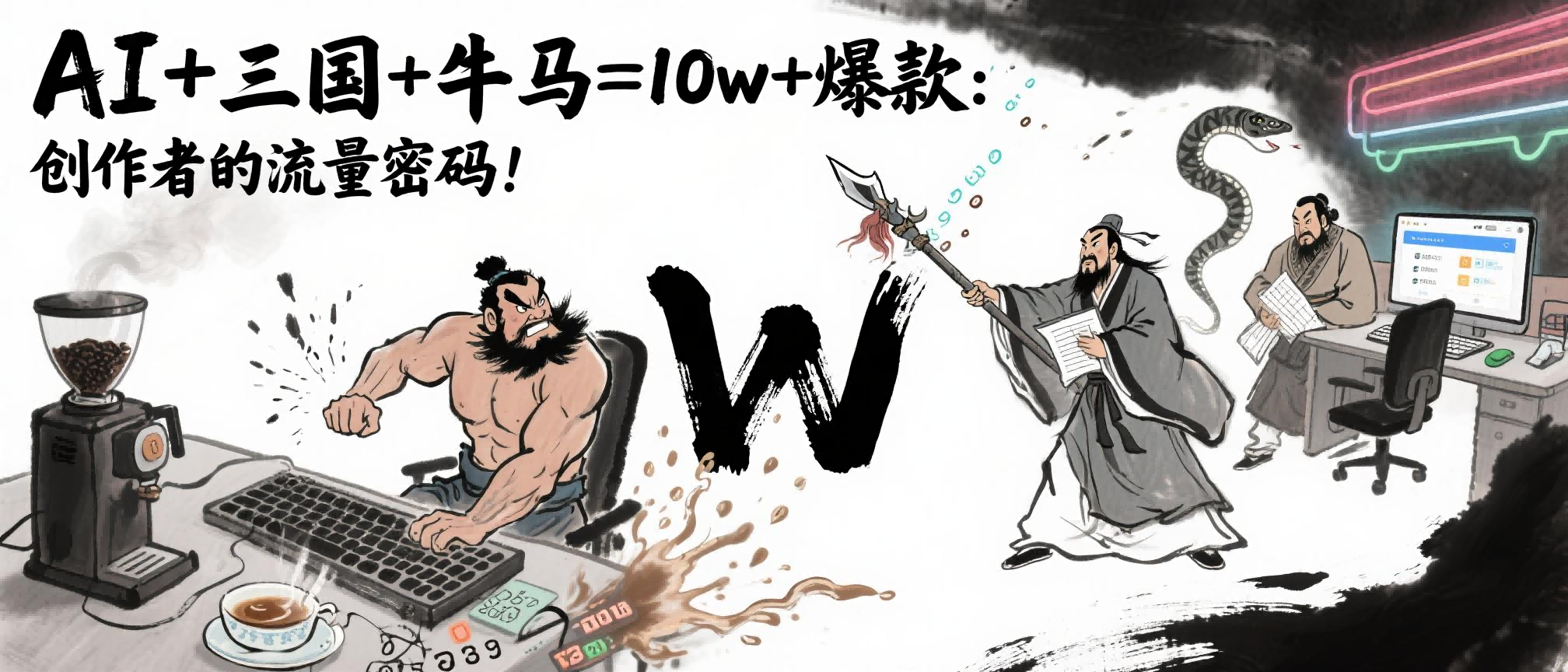 AI+三国+牛马=10w+爆款：创作者的流量密码！-知联副业