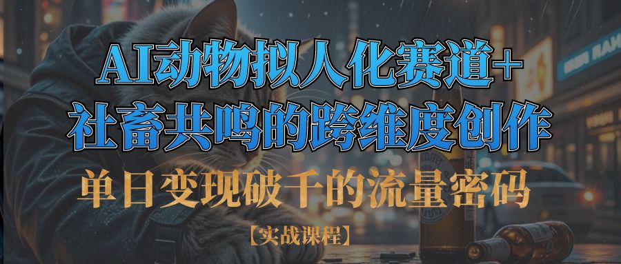 单日变现破千的流量密码,AI动物拟人化赛道+社畜共鸣的跨维度创作-知联副业