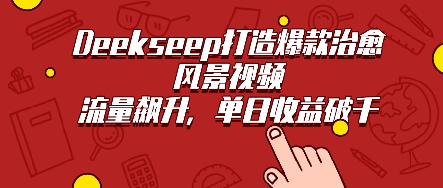 Deekseep打造爆款治愈风景视频，流量飙升，单日收益破千-知联副业