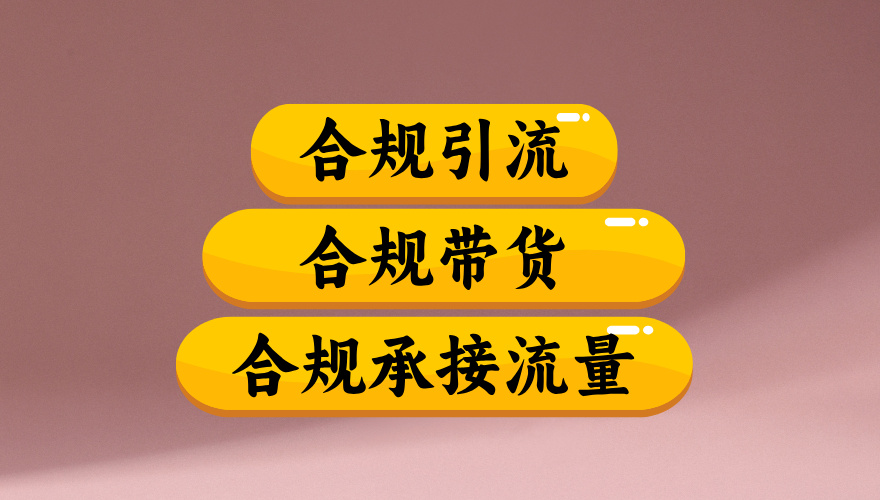 合规引流、合规并且高效地做带货、合规承接流量(揭秘)-知联副业
